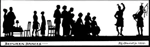Bagpipe Player Scotland Prints: Silhouette, Between Dances
