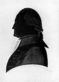 Silhouette portrait of George Washington Silhouette portrait of George Washington