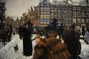 The Singel Bridge at the Paleisstraat in Amsterdam, 1896-189 The Singel Bridge at the Paleisstraat in Amsterdam, 1896-189