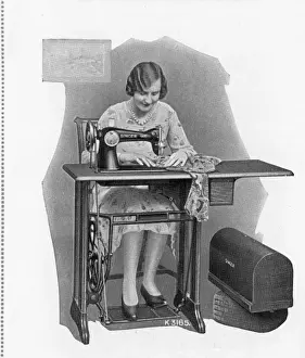 1932 Singer Sewing Machine Print