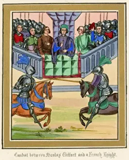 Single Combat Print 1380 - Nicholas Clifford vs French Knight
