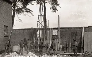 Union Workhouse History Prints: Sinking an Artesian Well, Union Workhouse, Aylsham, Norfolk