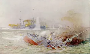 Sinking of Scharnhorst Print