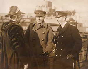 Sir Douglas Haig, Vice Admiral Keyes and Sir A Bodkin Sir Douglas Haig, Vice Admiral Keyes and Sir A Bodkin