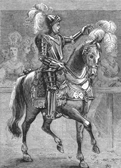 Print of Sir Henry Dymoke, King's Champion 1821