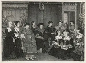 Prints of SIR THOMAS MORE English statesman and author and his household Politic Prints: Mary Evans Print of Sir Thomas More and his household