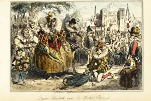 Sir Walter Raleigh laying his cape over a puddle for Sir Walter Raleigh laying his cape over a puddle for
