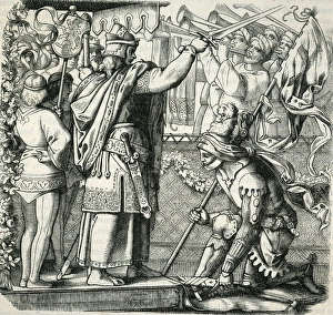 The Sire of Longueval knighting Roland The Sire of Longueval knighting Roland