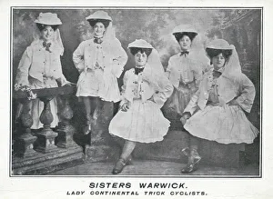Sisters Warwick music hall trick cyclists Sisters Warwick music hall trick cyclists