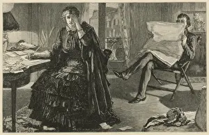Mary Evans Print: Couple Reading in a Living Room