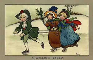 Prints of Skating on the ice Florence Hardy Prints: Skating on the Ice Print by Mary Evans Prints Online