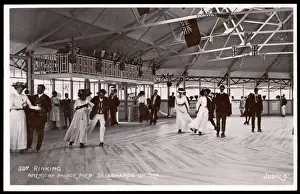 Victorian Era Seaside Life Prints: Skating at St Leonards