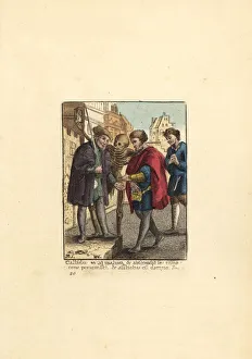 Skeleton of Death showing the hourglass to an Advocate Skeleton of Death showing the hourglass to an Advocate