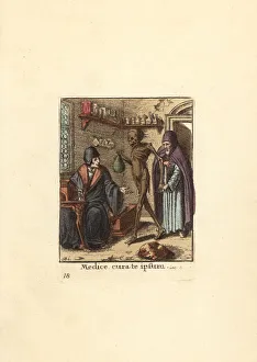 Skeleton of Death taunting a Physician to Skeleton of Death taunting a Physician to