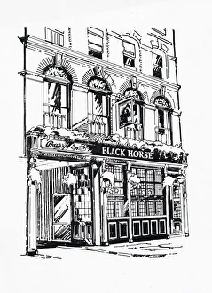 Sketch of Black Horse PH, Oxford Street, London Sketch of Black Horse PH, Oxford Street, London