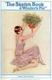 The Sketch Book: Young flapper girl with decoration The Sketch Book: Young flapper girl with decoration