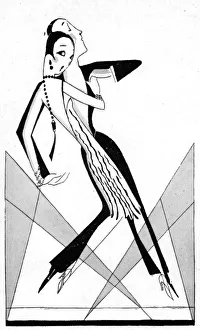 Sketch by Fish of tango dancing, at the Florida Club, London Sketch by Fish of tango dancing, at the Florida Club, London