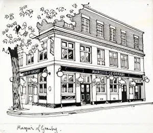 Sketch of Marquis Of Granby PH, Westminster, London Sketch of Marquis Of Granby PH, Westminster, London