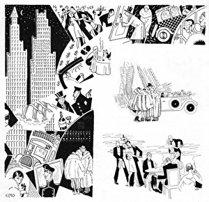 A sketch of New York attractions, 1927 A sketch of New York attractions, 1927
