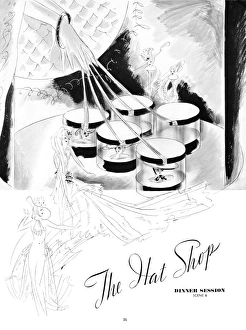 A sketch representing the Hat shop scene in Montmartre a Min A sketch representing the Hat shop scene in Montmartre a Min