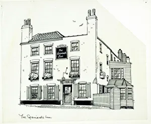 Sketch of Spaniards Inn, Hampstead, London Sketch of Spaniards Inn, Hampstead, London