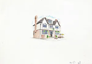 Sketch of Wrestlers PH, Highgate, London Sketch of Wrestlers PH, Highgate, London