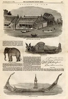 Sketches in Siam from The Illustrated London News. Date: 1855 Sketches in Siam from The Illustrated London News. Date: 1855