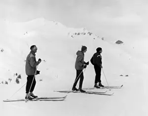 Classic Winter Sports Images Prints: Three Skiers