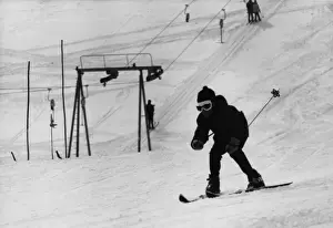 Swiss Alps Skiing Prints: Skiing Restaurant