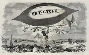 Vintage Flying Machine Prints: Sky-cycle