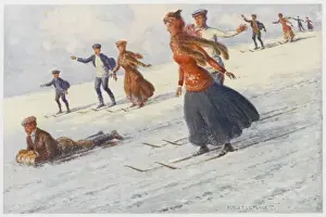 Vintage Skiing Photos Prints: Sledge & Ski Australia