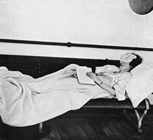 Sleeping on Deck Aboard the R. M. S. P. Atlantis Print 1931