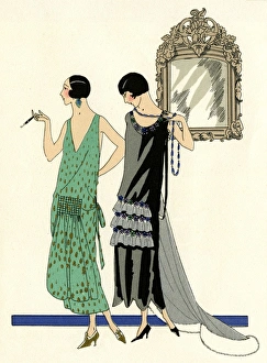 Two sleeveless evening dresses by Doeuillet Two sleeveless evening dresses by Doeuillet