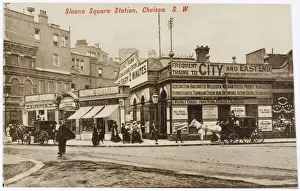 Sloane Square Station Print, Chelsea London Street Scene