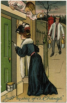 A smart lady coming home in the early hours A smart lady coming home in the early hours