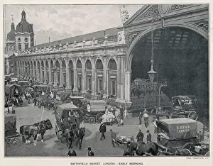 Smithfield Market Print, a photograph of the historic London meat market