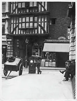 Vintage London Street Scenes Prints: Smithfield Street C1935