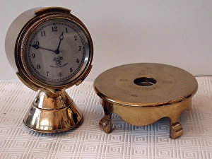 A Smiths H823 clock encased in a German 77 mm shellcase A Smiths H823 clock encased in a German 77 mm shellcase