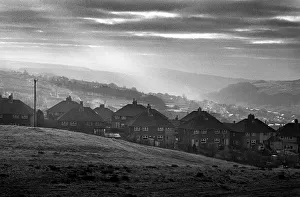 Smoking chimneys, early morning in Blaenavon, South Wales Smoking chimneys, early morning in Blaenavon, South Wales