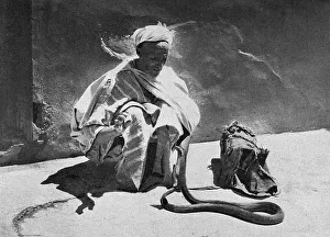 Snake Charmer in the Souks, Marrakesh, Morocco Snake Charmer in the Souks, Marrakesh, Morocco
