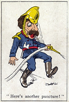Snap Playing Card - Fireman with punctured hose Snap Playing Card - Fireman with punctured hose