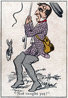Snap Playing Card - man losing a fish Snap Playing Card - man losing a fish