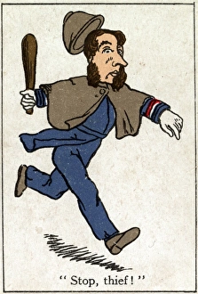Snap Playing Card - Policeman running Snap Playing Card - Policeman running