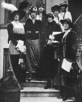 Society ladies as programme sellers at concert, WW1 Society ladies as programme sellers at concert, WW1