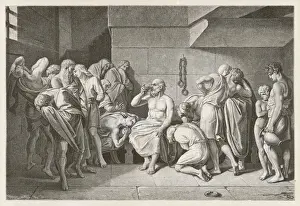 Print of Socrates drinking hemlock