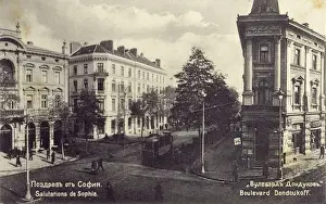 Early 20th Century Print of Sofia's Boulevard Dondoukoff