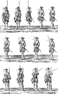 18th Century French Soldier Training Print
