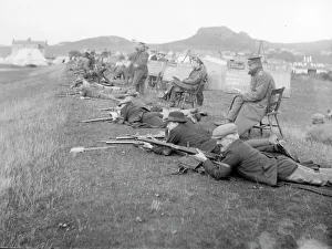 Soldiers doing target practice on a shooting range Soldiers doing target practice on a shooting range