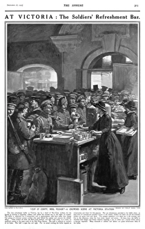 Soldiers Refreshment Bar, Victoria Station, London, WW1 Soldiers Refreshment Bar, Victoria Station, London, WW1