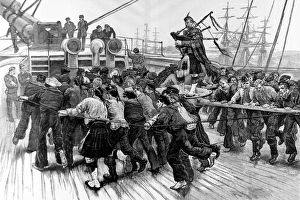 Soldiers and Sailors Manning a Capstan, 1873 Soldiers and Sailors Manning a Capstan, 1873